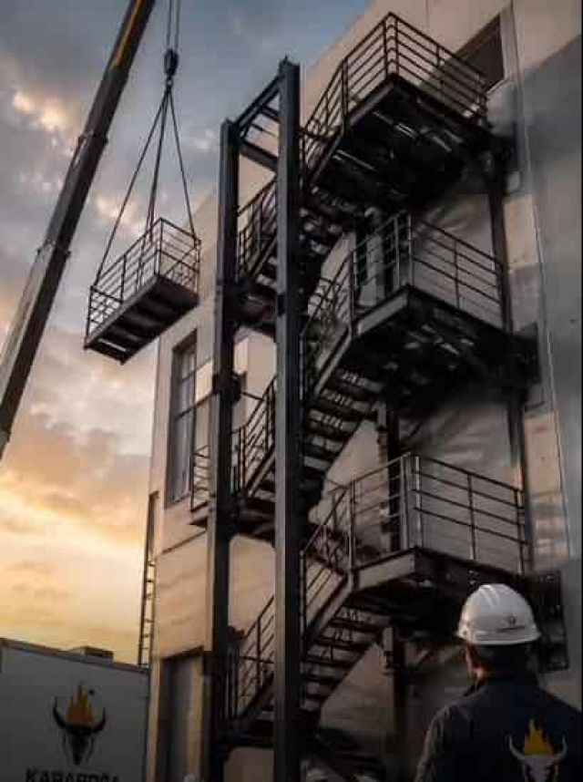 Galvaniz Yangın Merdiveni İmalatı ve Montajı